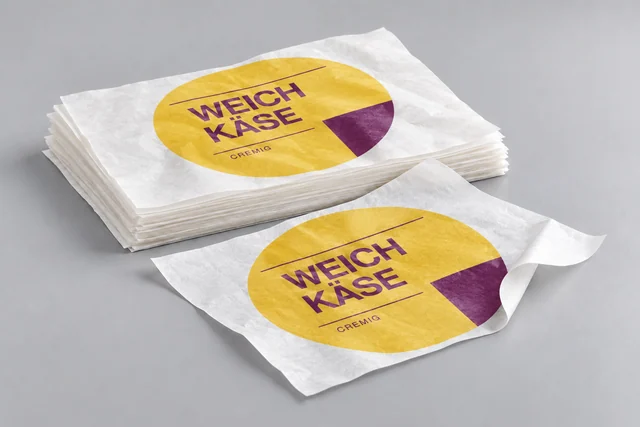 Bedruckte Wicklerzuschnitte als Formatbeispiel.